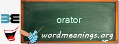 WordMeaning blackboard for orator